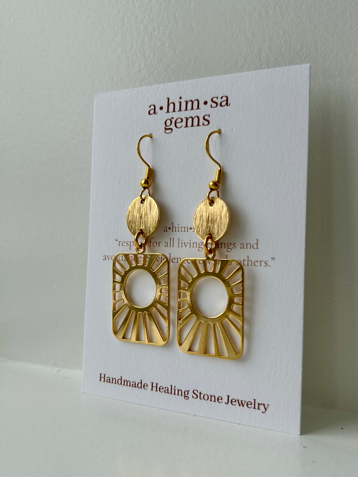 24k Gold Plated The Golden Sun Earrings