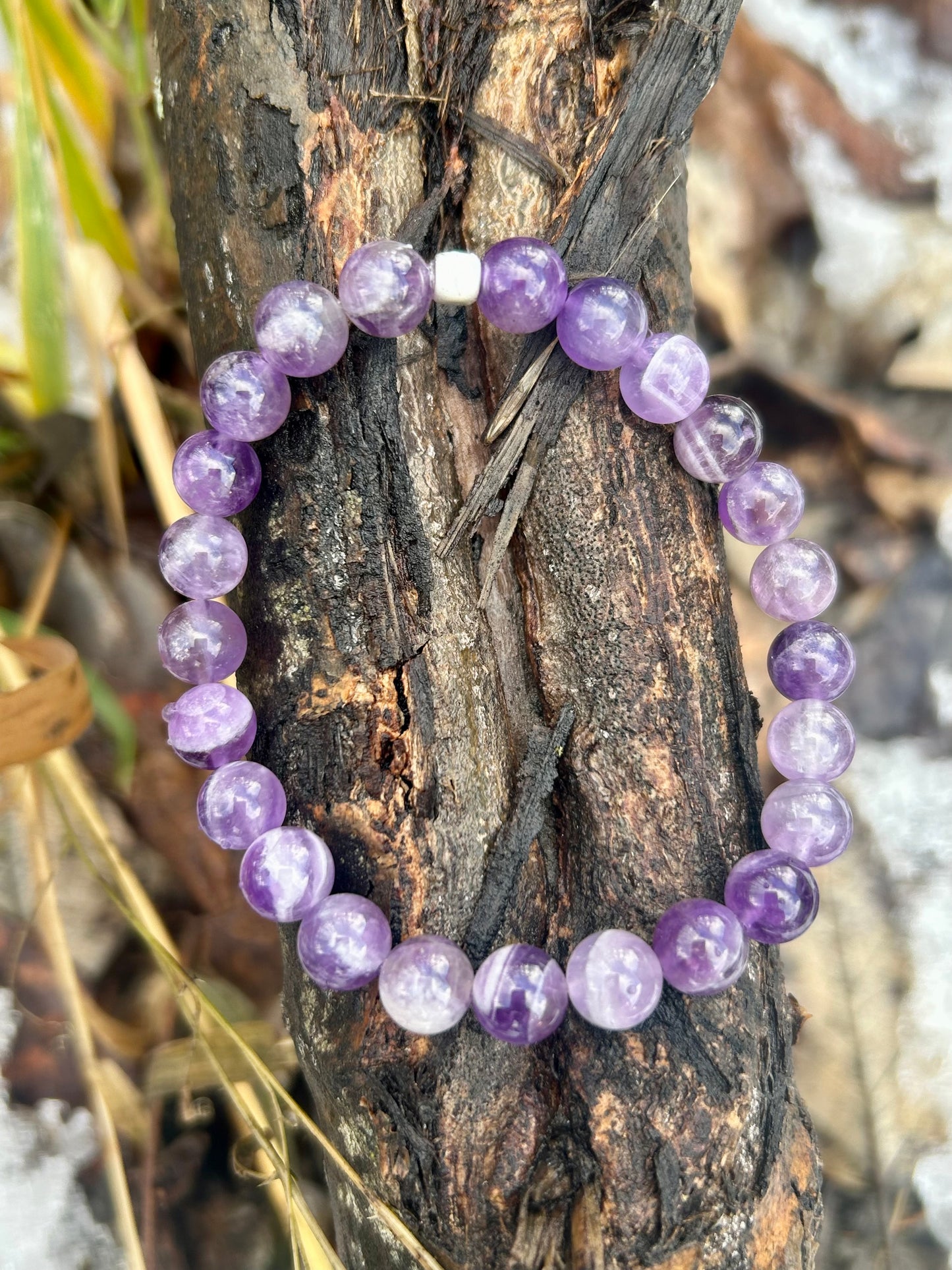 Stretchy Stone Bracelet Amethyst