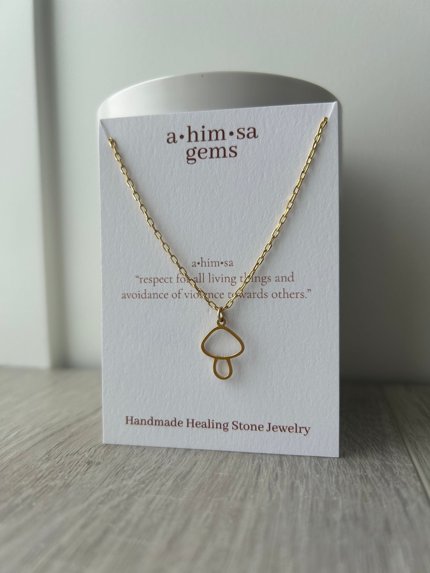 Shrooms Gold Plated Necklace