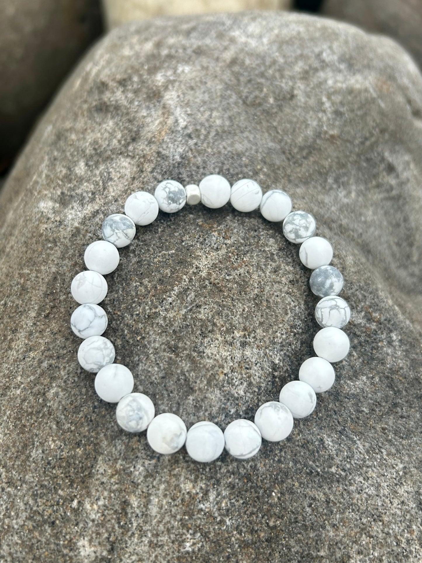 Stretchy Stone Bracelet Howlite