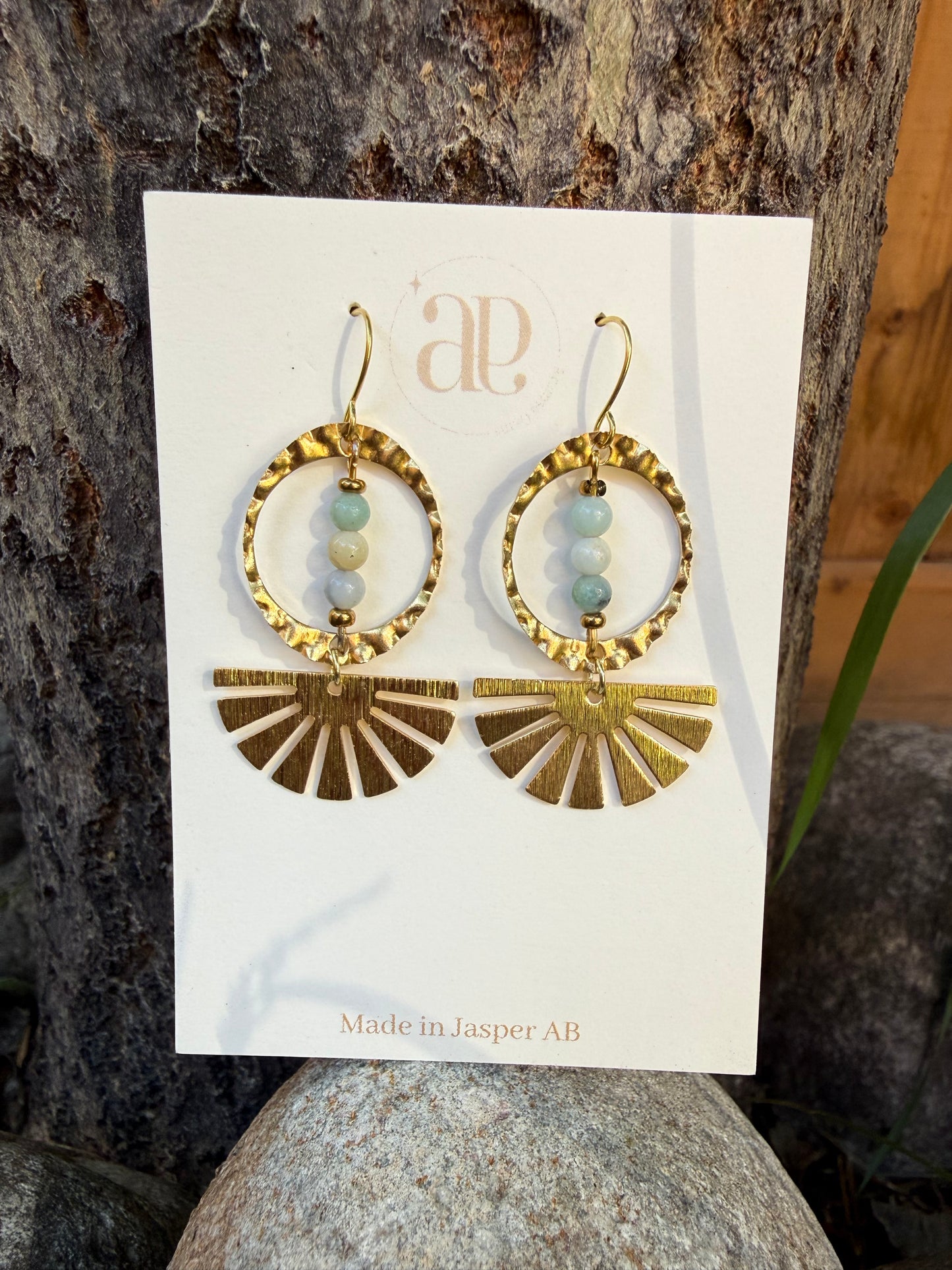 Amazonite Sun Rays Earrings