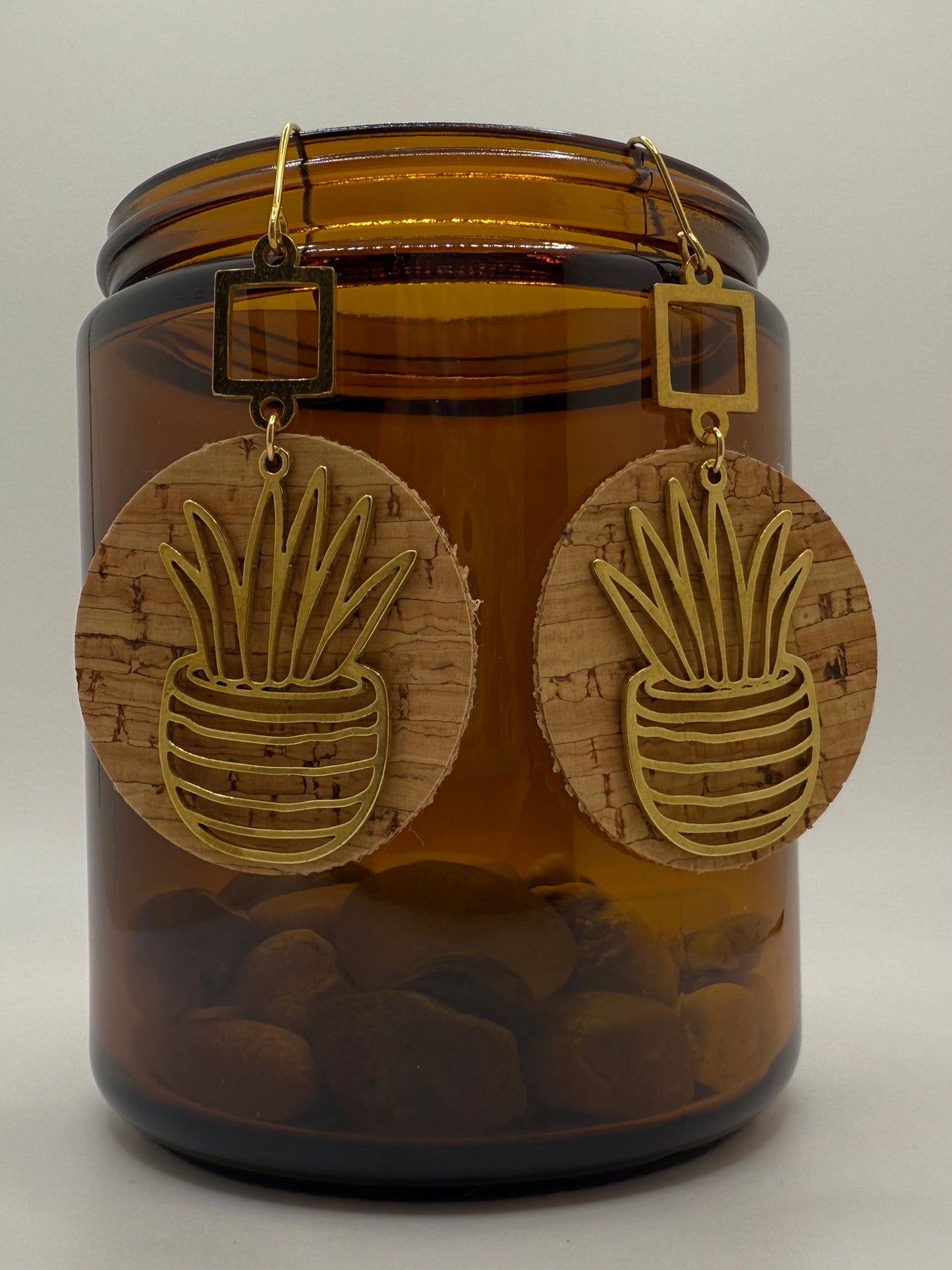 Natural Cork Funky Phytophile Earrings