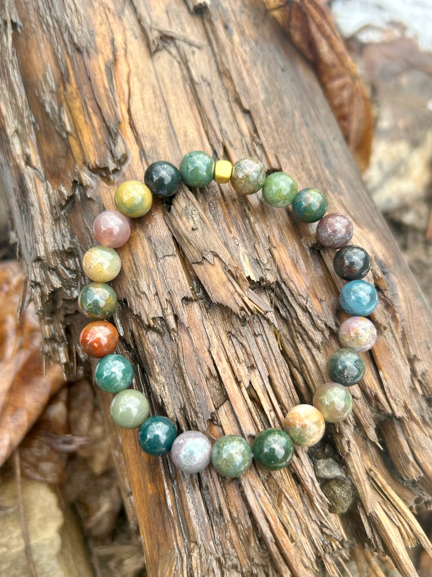 Stretchy Stone Bracelet Fancy Jasper