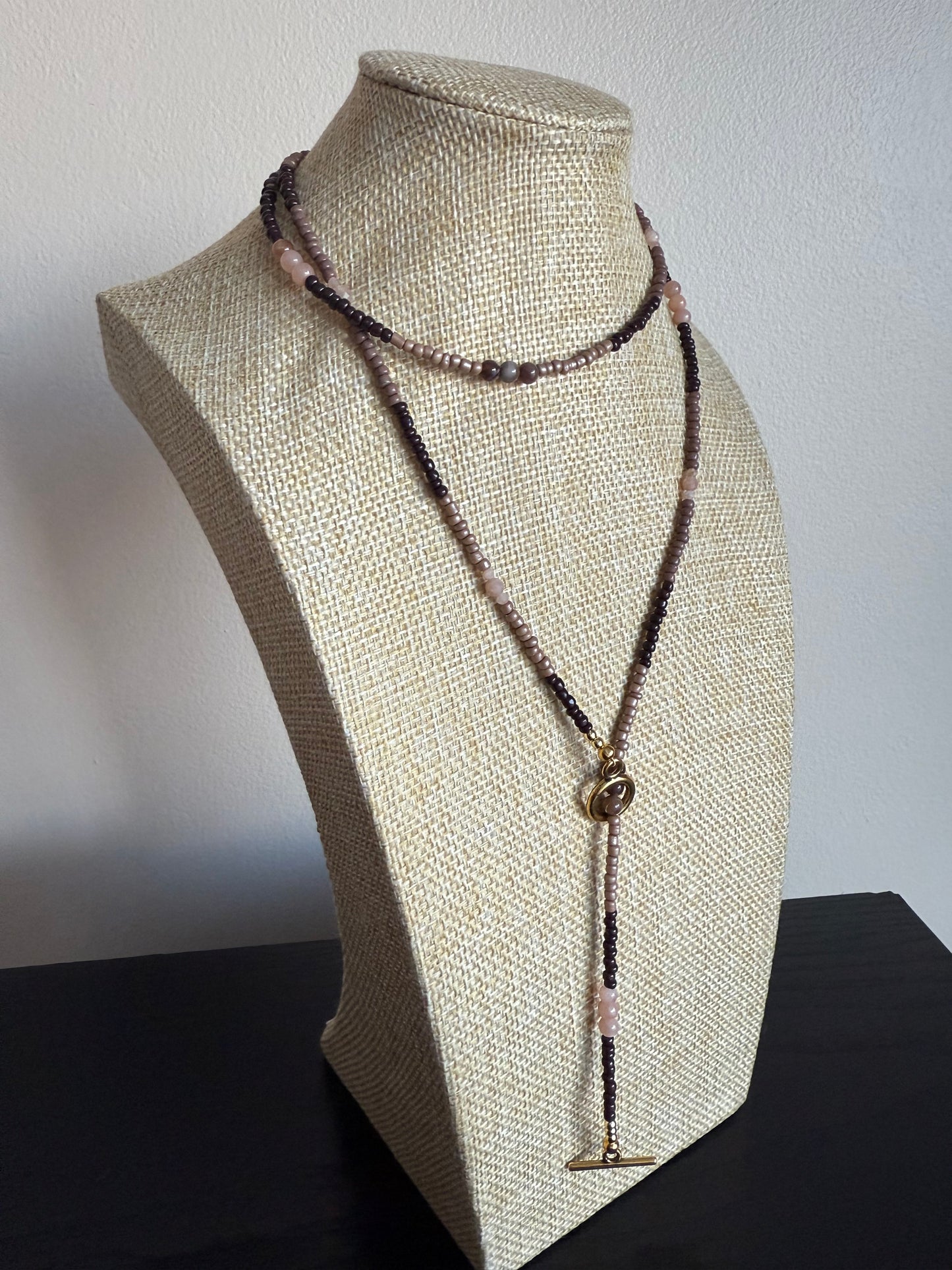 Moonstone Beaded Necklace