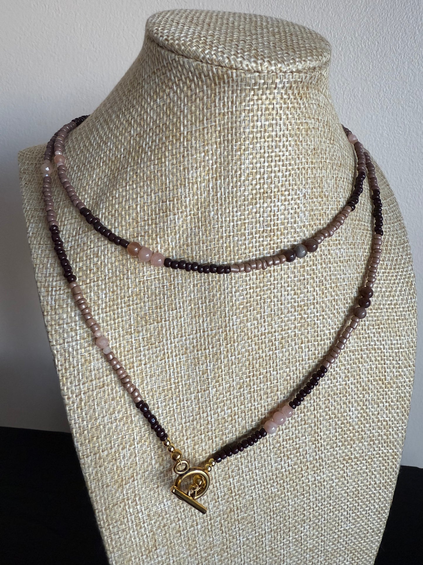 Moonstone Beaded Necklace