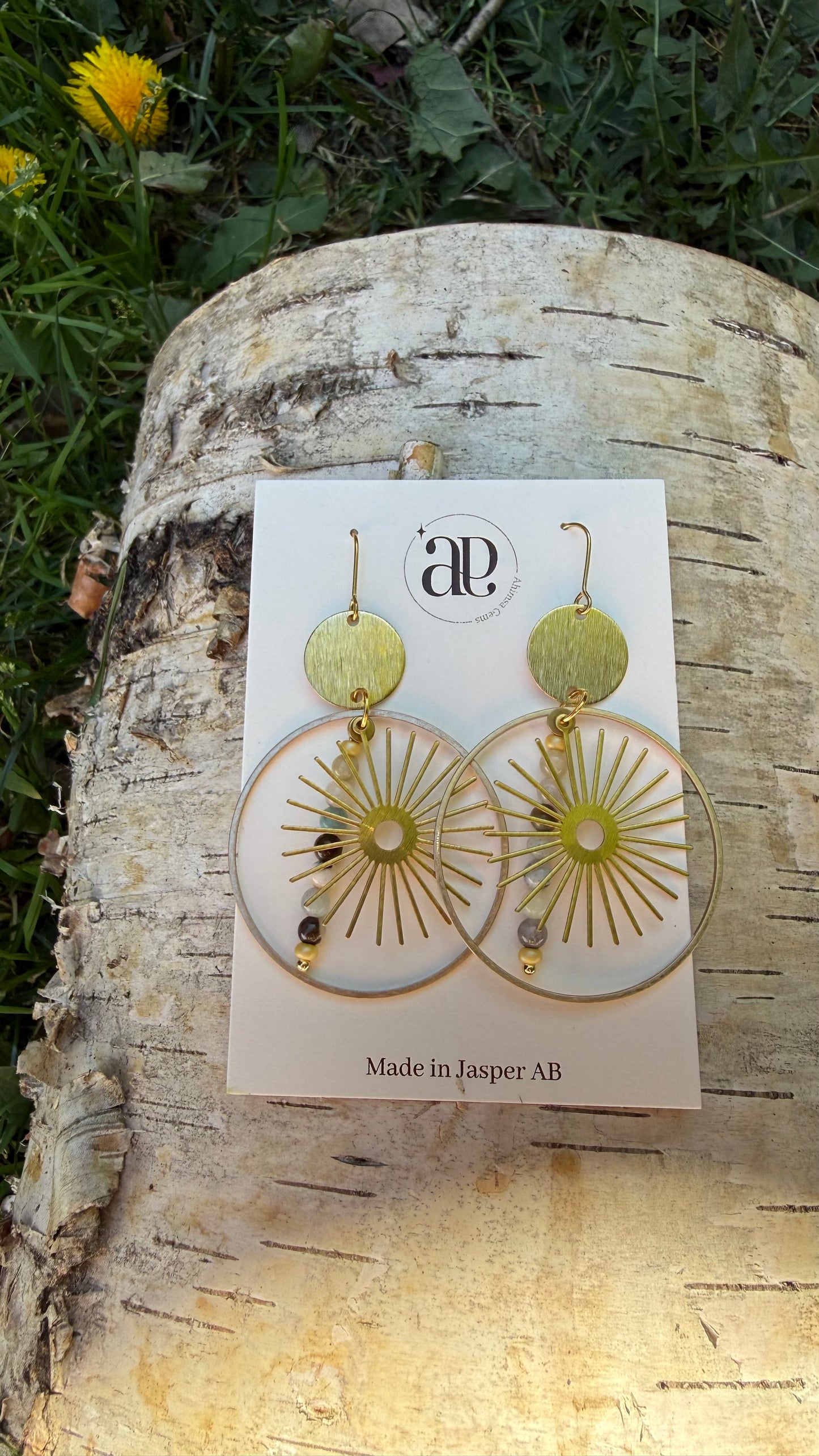 Amazonite Sun Beam Earrings