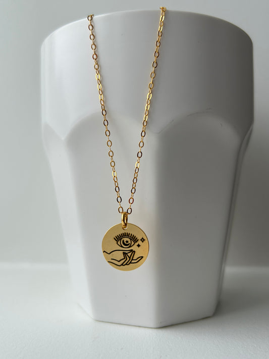 Helping Hand Gold Plated Necklace
