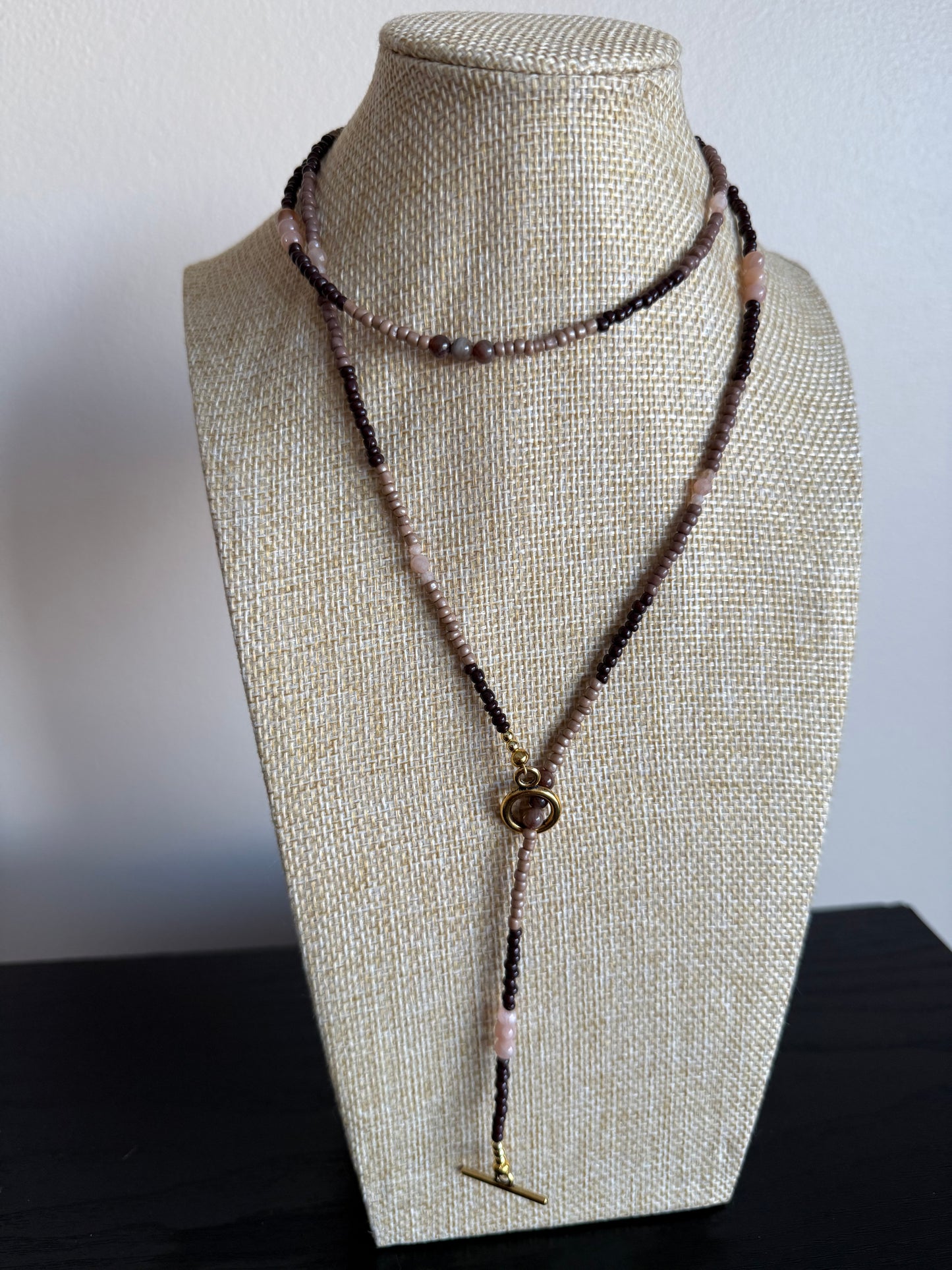 Moonstone Beaded Necklace