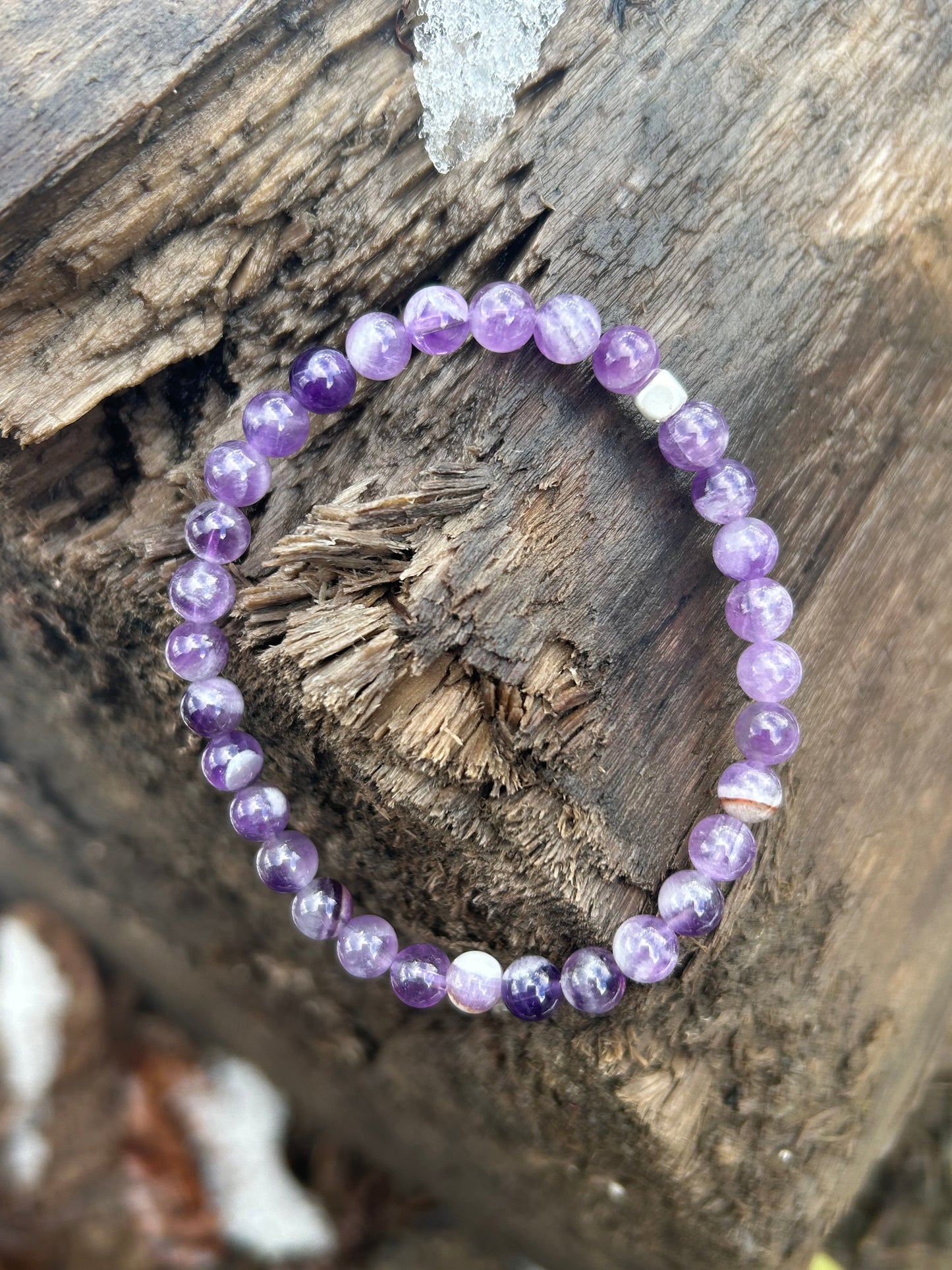 Stretchy Stone Bracelet Amethyst (6mm)