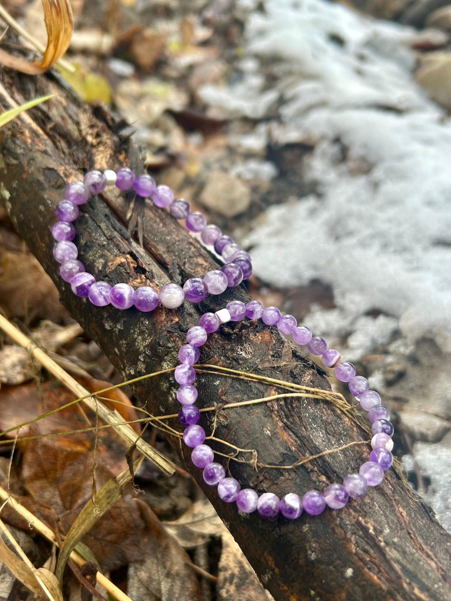 Stretchy Stone Bracelet Amethyst (6mm)