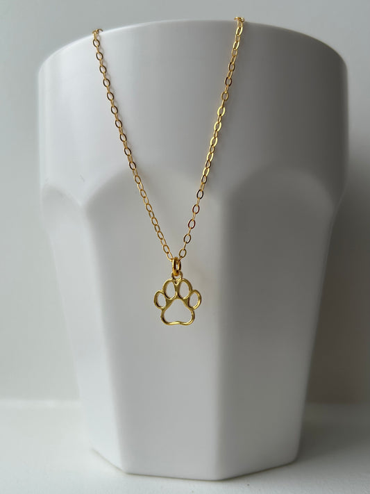 Tiny Paw Gold Plated Necklace
