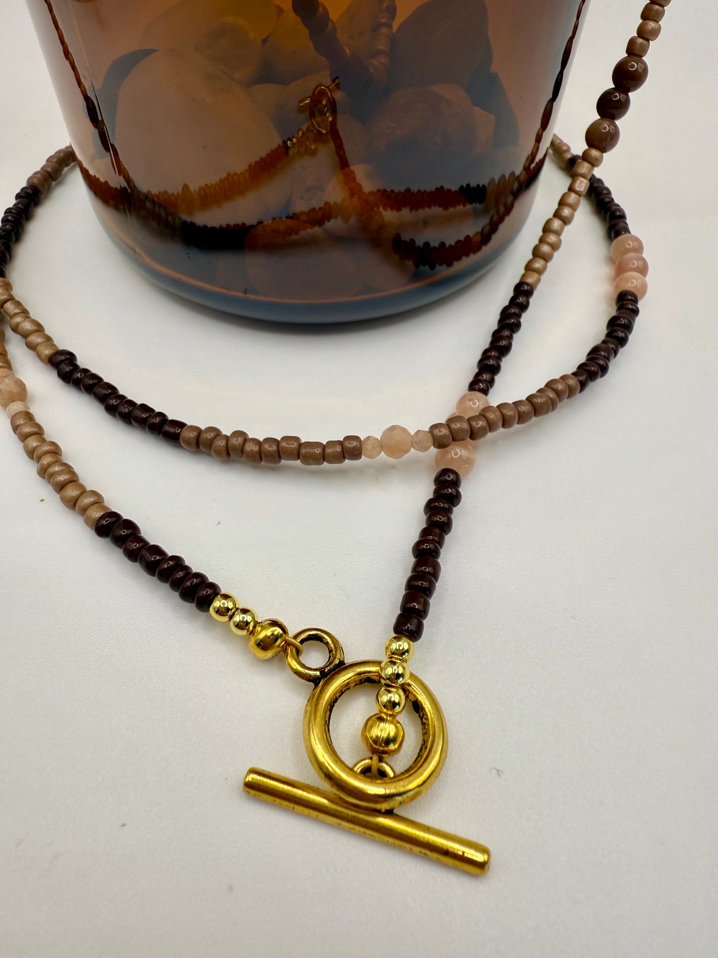 Moonstone Beaded Necklace