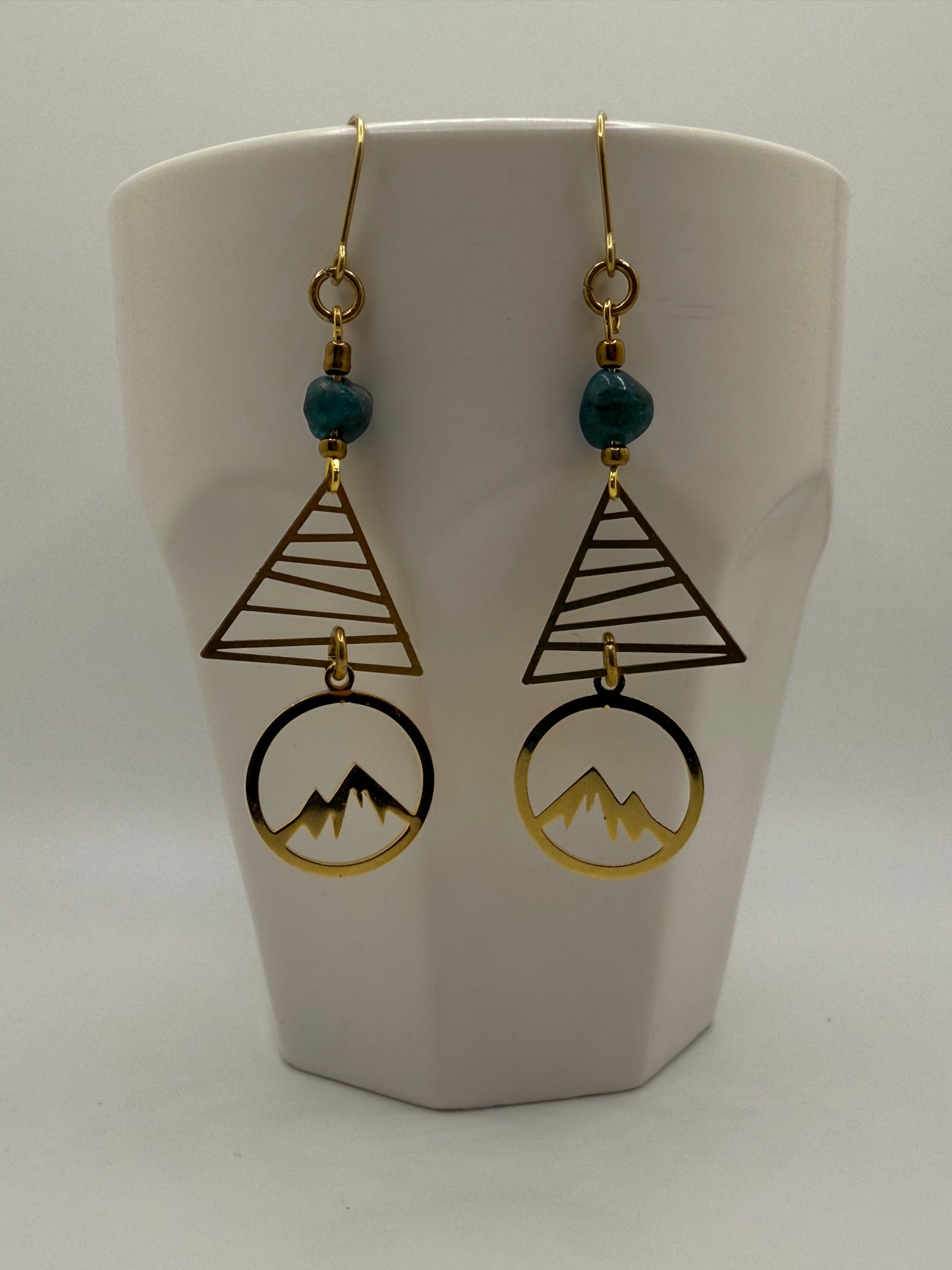 Apatite Mountain Top Earrings