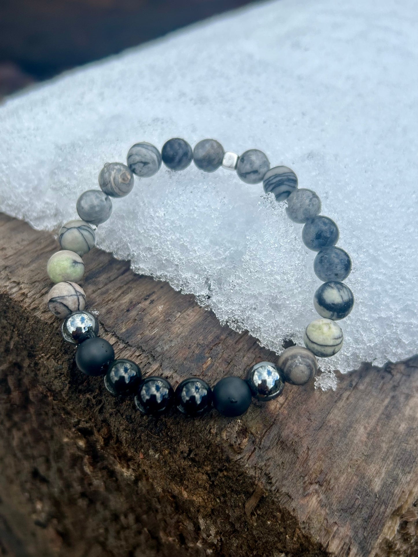 Stretchy Stone Bracelet “Grounding”