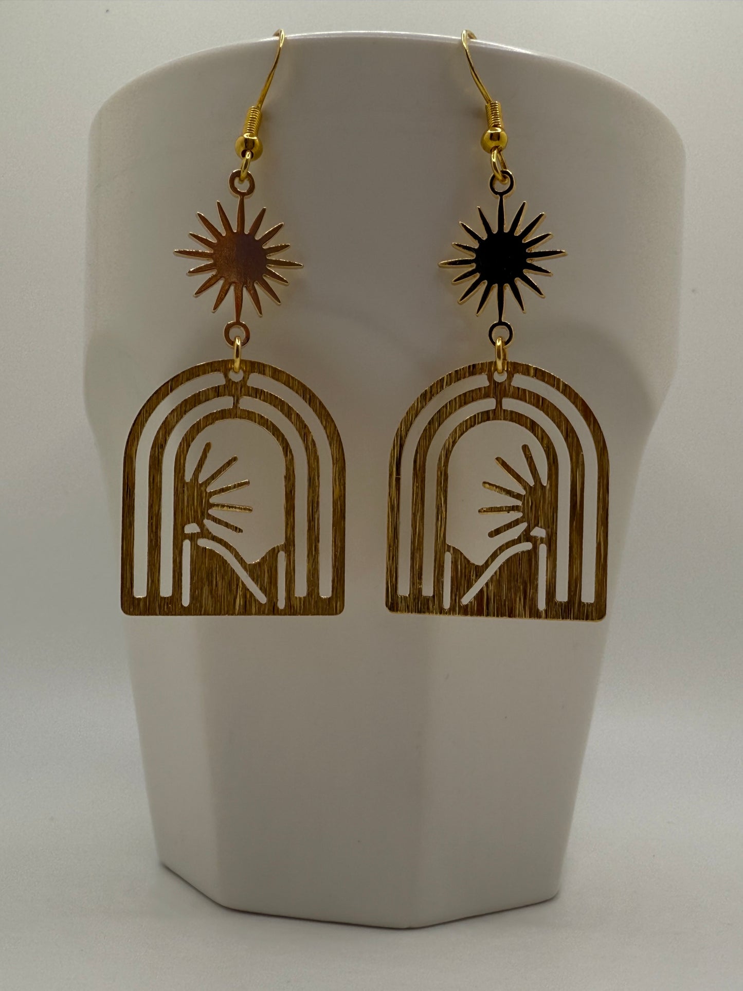 Mountain View Gold Plated Earrings