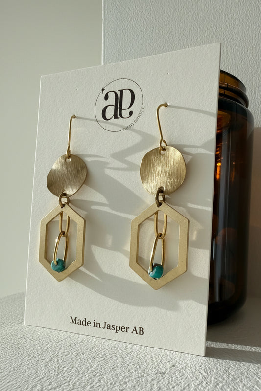 Emperor Stone Chain Link Earrings