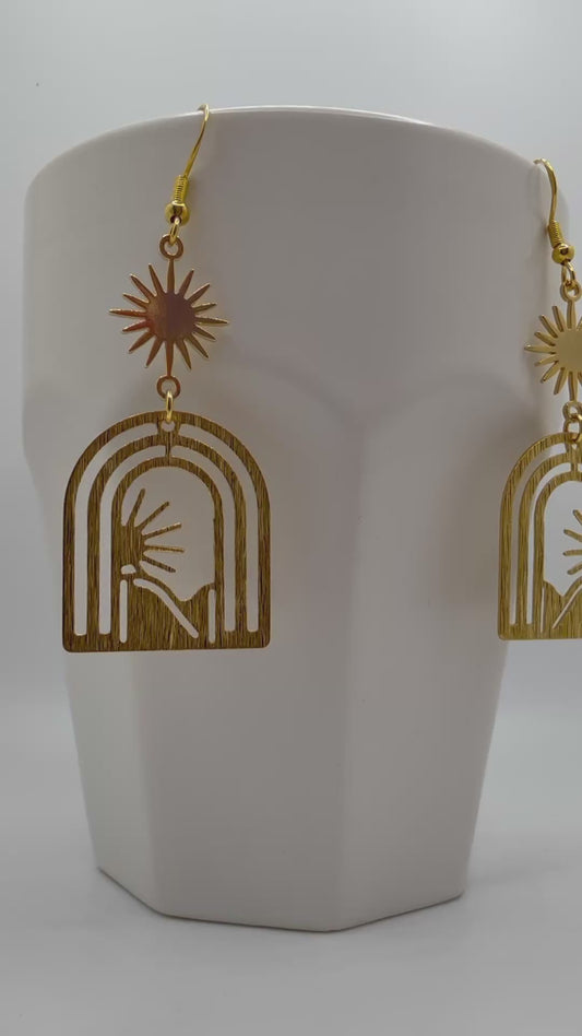 Mountain View Gold Plated Earrings
