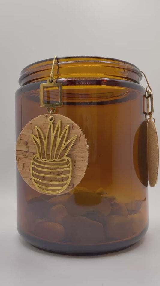 Natural Cork Funky Phytophile Earrings