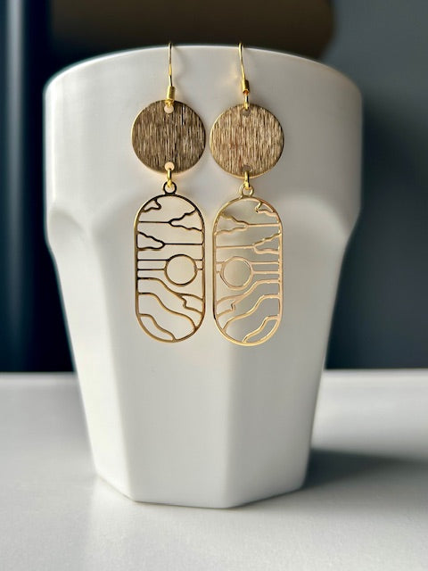 24K Gold Plated Head In The Clouds Earrings